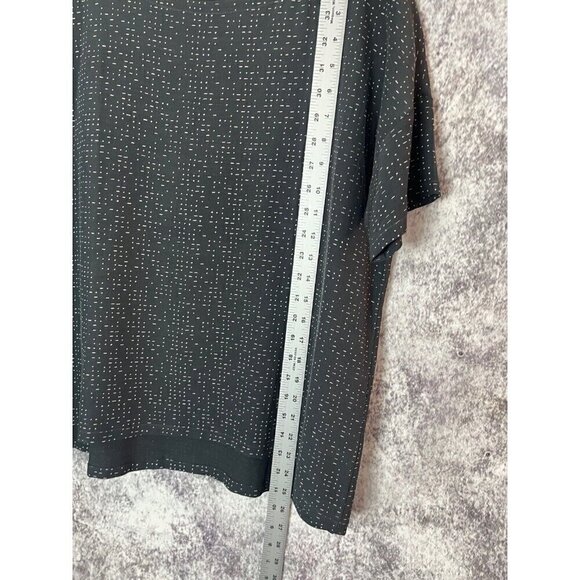 Eileen Fisher Womens Xs Morse Code Dotted Tencel Viscose Crepe Boxy Lagenlook - Picture 8 of 11
